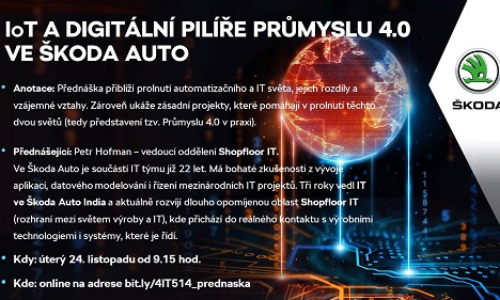 IoT a digitální pilíře průmyslu 4.0 ve Škoda Auto