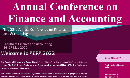 23. ročník konference Fakulty financí a účetnictví (ACFA 2022)