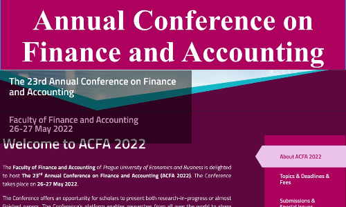 The 23rd Annual Conference on Finance and Accounting (ACFA 2021)