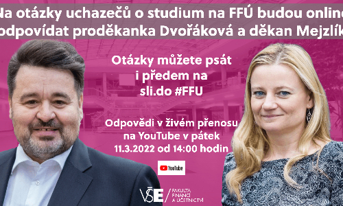 Online otázky & odpovědi pro uchazeče o studium na FFÚ