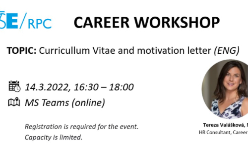 Workshop: Curricullum Vitae and motivation letter (ENG)