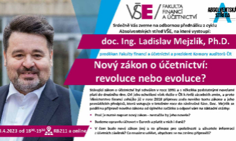 Ladislav Mejzlík: „Nový zákon o účetnictví – revoluce nebo evoluce?“