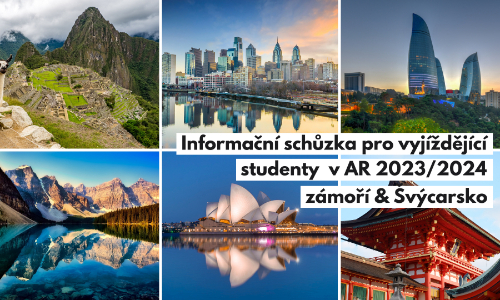 Informační schůzka pro studenty vyjíždějící na semestrální výměnné pobyty v AR 2023/2024