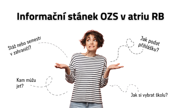 Stánek OZS v atriu Rajské budovy na veletrhu ŠANCE