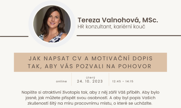 Workshop: Jak napsat CV a motivační dopis tak, aby Vás pozvali na pohovor