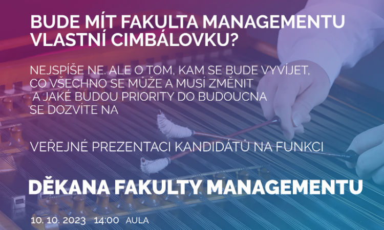 Veřejná prezentace kandidátů na funkci děkana FM VŠE