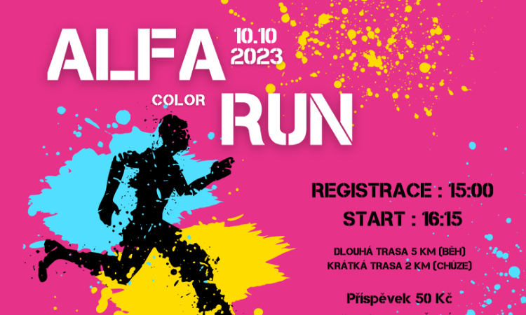 Alfa Color Run 2023 - Charitativní běh Jindřichovým Hradcem