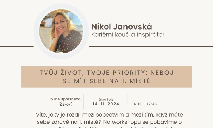 Tvůj život, Tvoje priority: Neboj se mít sebe na 1. místě