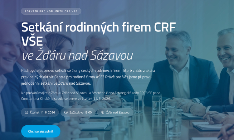 Setkání komunity rodinných firem Centra pro rodinné firmy VŠE